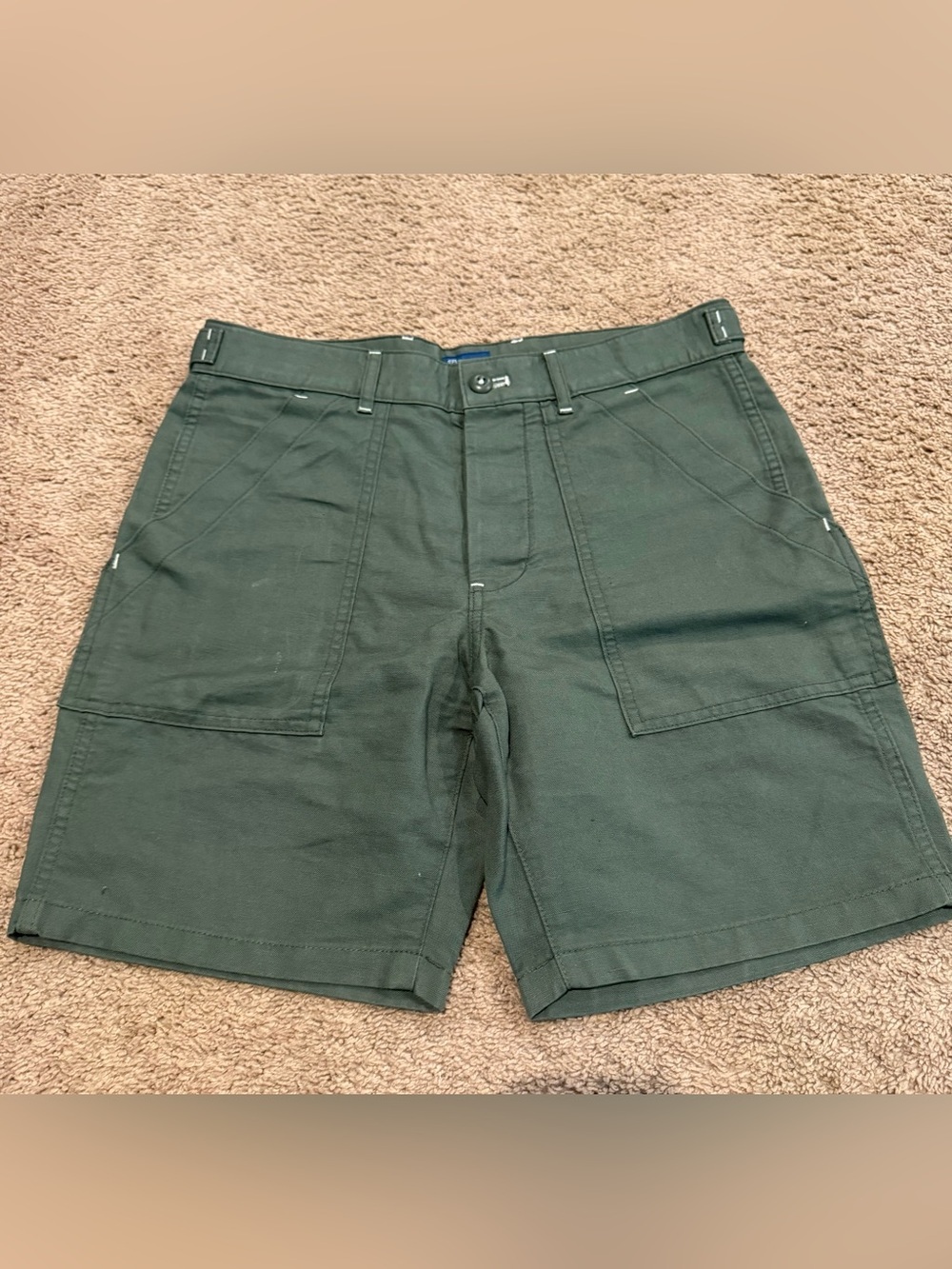 J. Crew Olive Green Flat Front Utility Shorts